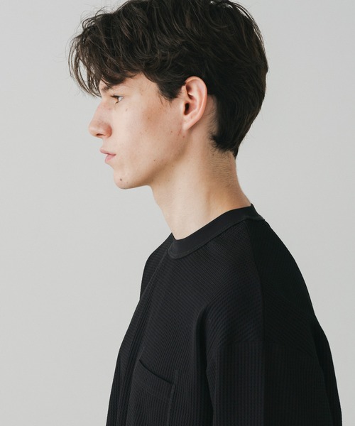 +phenix（プラスフェニックス）の「+phenix(プラスフェニックス)WAFFLE POCKET LONG SLEEVE TEE / ワッフルポケット ロングスリーブTシャツ（Tシャツ/カットソー・メンズ・ブルー/ホワイト/ブラック/ブラウン・L/M）」の11枚目の写真