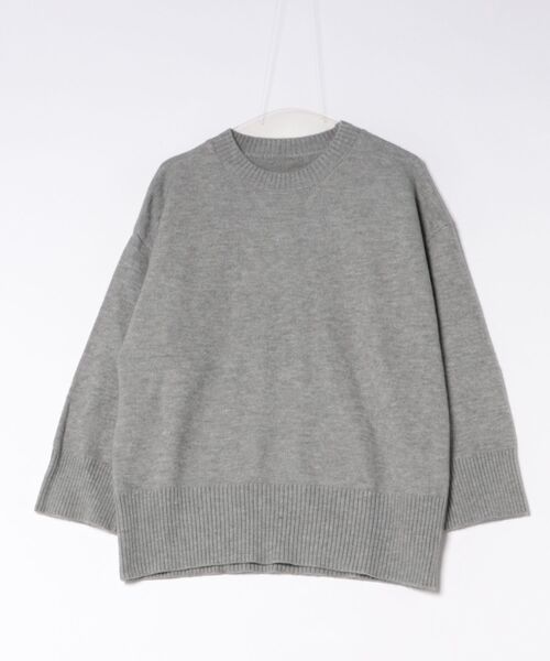 BY THE BAY(バイザベイ)の「【シンプル定番・体型カバー】クルーネックリブニット/4色展開|ブラック グレー ブラウン レッド 長袖 ゆったりシルエット 秋冬 大人カジュアル きれいめ(ニット/セーター・レディース・ブラック/ブラウン/グレー/レッド・FREE)」の8枚目の写真