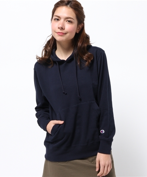 Champion（チャンピオン）の「【Ciaopanic】×【Champion/チャンピオン】別注　FrenchTerryHOODEDS（パーカー・レディース・ホワイト/ネイビー/グレー/グリーン・SMALL）」の4枚目の写真