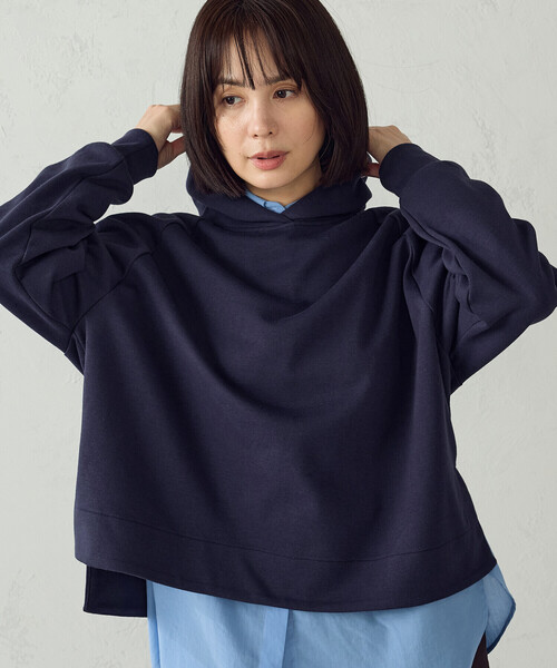 COMME CA ISM(コムサイズム)の「ダンボールニット パーカー(パーカー・レディース・ネイビー/グレイッシュベージュ/チャコール・LL/L/S/M)」の16枚目の写真