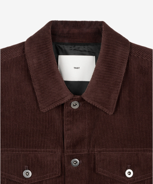 TNGT(ティーエヌジーティー)の「Corduroy Trucker (Dark Brown) TNJU6F100W2(デニムジャケット・メンズ・その他・110/95/100/105)」の4枚目の写真