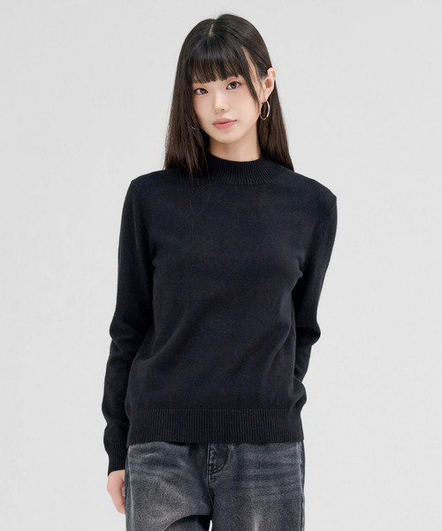 CHASECULT(チェイスカルト)の「レディース ハーフタートルネック セーター-FFZG5252D03(ニット/セーター・レディース・ブラック・85/90/95)」の1枚目の写真
