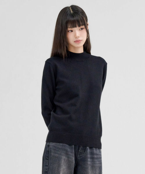 CHASECULT(チェイスカルト)の「レディース ハーフタートルネック セーター-FFZG5252D03(ニット/セーター・レディース・ブラック・85/90/95)」の2枚目の写真