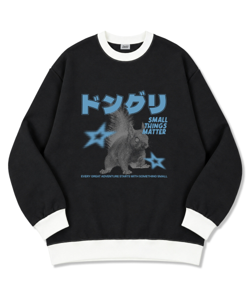 TI.GLAKE(ティーグレイク)の「スクワレル オーバーサイズ 特殊両面コットン リンガー スウェットTシャツ 2色(スウェット・レディース・チャコール/ブラック・X-LARGE/LARGE/XX-LARGE/MEDIUM)」の3枚目の写真