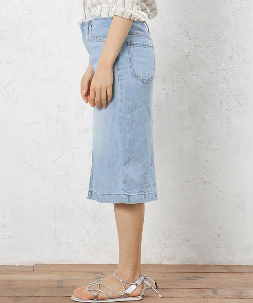 green label relaxing（グリーンレーベルリラクシング）の「◆CB C/Asa 9.5oz デニムスカート（デニムスカート・レディース・ホワイト/ライトブルー/コバルトブルー・38/40/44/42/34/36）」の20枚目の写真