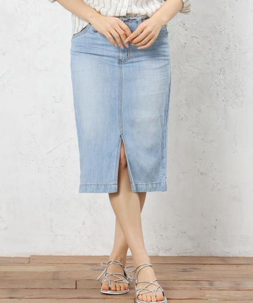 green label relaxing（グリーンレーベルリラクシング）の「◆CB C/Asa 9.5oz デニムスカート（デニムスカート・レディース・ホワイト/ライトブルー/コバルトブルー・38/40/44/42/34/36）」の21枚目の写真