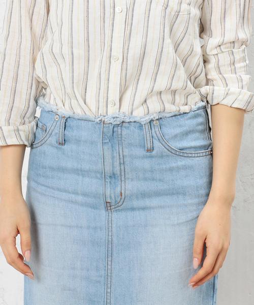 green label relaxing（グリーンレーベルリラクシング）の「◆CB C/Asa 9.5oz デニムスカート（デニムスカート・レディース・ホワイト/ライトブルー/コバルトブルー・38/40/44/42/34/36）」の22枚目の写真