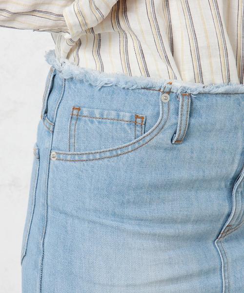 green label relaxing（グリーンレーベルリラクシング）の「◆CB C/Asa 9.5oz デニムスカート（デニムスカート・レディース・ホワイト/ライトブルー/コバルトブルー・38/40/44/42/34/36）」の15枚目の写真