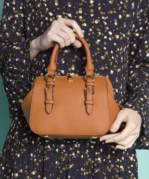 PLAIN CLOTHING（プレーンクロージング）の「ミニボストンバッグ/ショルダーバッグ【PLAIN CLOTHING】（ショルダーバッグ・レディース・オフホワイト/ブルー/ダークグレー/ブラウン/ブラック・FREE）」の7枚目の写真