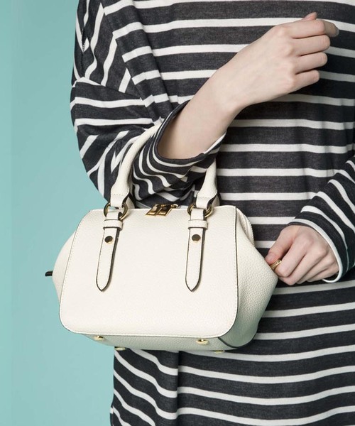 PLAIN CLOTHING（プレーンクロージング）の「ミニボストンバッグ/ショルダーバッグ【PLAIN CLOTHING】（ショルダーバッグ・レディース・オフホワイト/ブルー/ダークグレー/ブラウン/ブラック・FREE）」の8枚目の写真