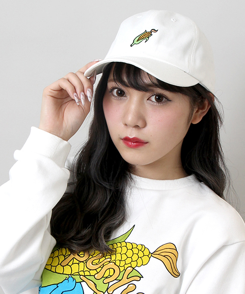 PUNYUS(プニュズ)の「フードワンポイントCAP(キャップ・レディース・ライトピンク/ブラック/ホワイト・FREE)」の1枚目の写真