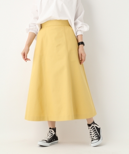 A part by(アパートバイ)の「TCチノロングフレアスカート 746735 (スカート・レディース・ブラック/イエロー/ベージュ/グリーン・LARGE/MEDIUM)」の4枚目の写真