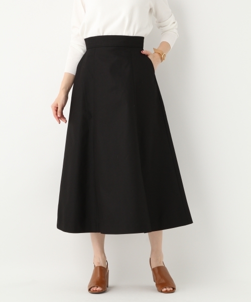 A part by(アパートバイ)の「TCチノロングフレアスカート 746735 (スカート・レディース・ブラック/イエロー/ベージュ/グリーン・LARGE/MEDIUM)」の2枚目の写真