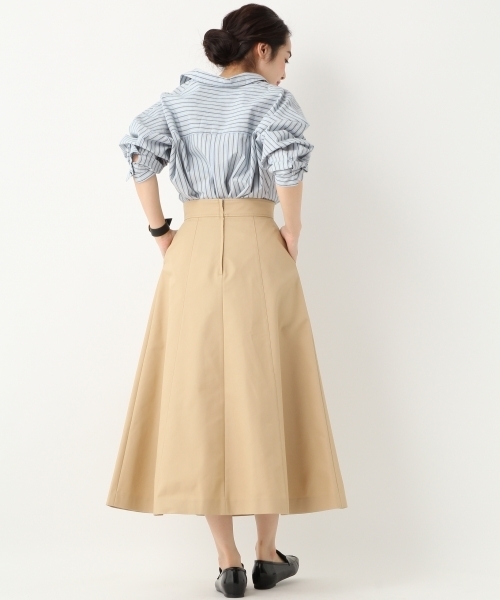 A part by(アパートバイ)の「TCチノロングフレアスカート 746735 (スカート・レディース・ブラック/イエロー/ベージュ/グリーン・LARGE/MEDIUM)」の7枚目の写真