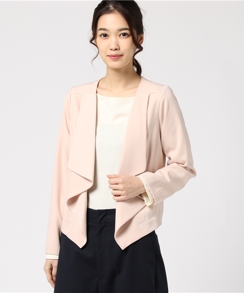 Rose Bud ローズバッド の カスケーディングカラー調ジャケット 結婚式 パーティ その他アウター Wear