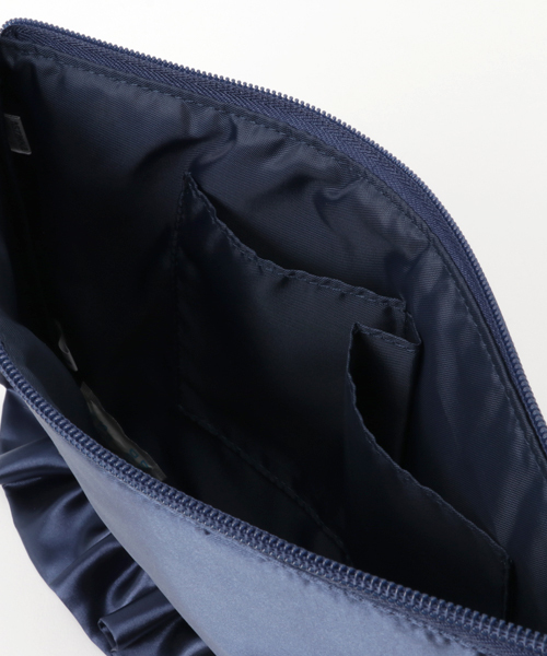 ASZAKKA（アザッカ）の「乙女フリル♪刺繍クラッチ【バッグ】（クラッチバッグ・レディース・ネイビー/ピンク・FREE）」の5枚目の写真