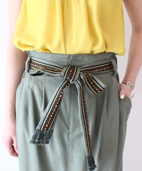 Banner Barrett（バナーバレット）の「テンセルナイロンスカート（スカート・レディース・ベージュ/ブラック/カーキ・38）」の7枚目の写真