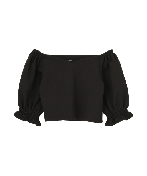 MURUA（ムルーア）の「ギャザースリーブワイドＶ ＴＯＰＳ（Tシャツ/カットソー・レディース・ブラック/ピンク/オレンジ/オフホワイト・FREE）」の20枚目の写真