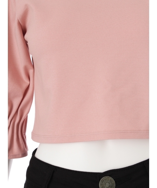 MURUA（ムルーア）の「ギャザースリーブワイドＶ ＴＯＰＳ（Tシャツ/カットソー・レディース・ブラック/ピンク/オレンジ/オフホワイト・FREE）」の14枚目の写真