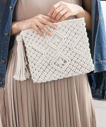 fifth | タッセルチャーム鍵編みクラッチバッグ(クラッチバッグ)