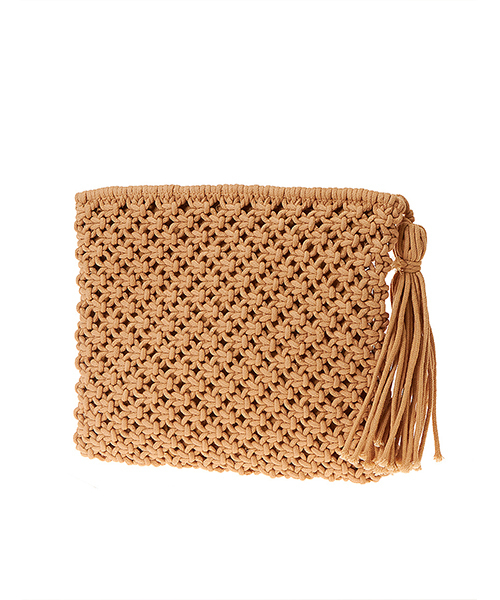 fifth（フィフス）の「タッセルチャーム鍵編みクラッチバッグ（クラッチバッグ・レディース・ホワイト/ブラック/ベージュ・FREE）」の9枚目の写真