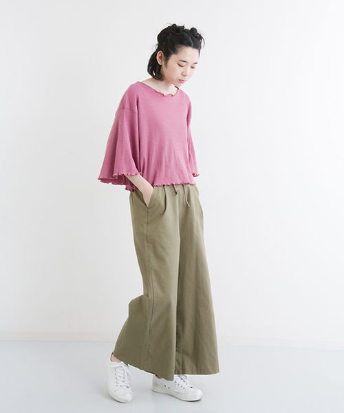 MERLOT（メルロー）の「スピンドルハイウエストワイドパンツ1081（その他パンツ・レディース・レッド/カーキ/ブラック/ネイビー・FREE）」の18枚目の写真