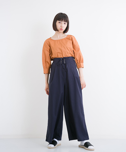 MERLOT（メルロー）の「スピンドルハイウエストワイドパンツ1081（その他パンツ・レディース・レッド/カーキ/ブラック/ネイビー・FREE）」の20枚目の写真