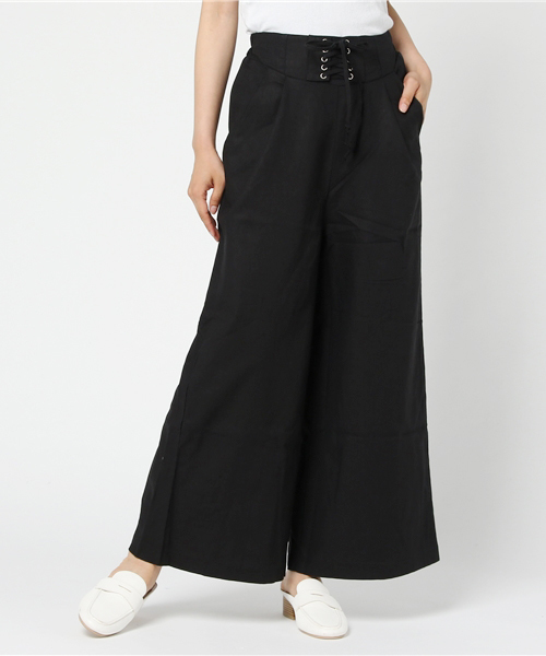 MERLOT（メルロー）の「スピンドルハイウエストワイドパンツ1081（その他パンツ・レディース・レッド/カーキ/ブラック/ネイビー・FREE）」の5枚目の写真