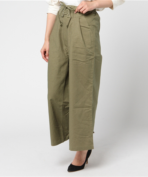 MERLOT（メルロー）の「スピンドルハイウエストワイドパンツ1081（その他パンツ・レディース・レッド/カーキ/ブラック/ネイビー・FREE）」の8枚目の写真