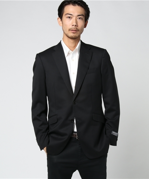 ABAHOUSE（アバハウス）の「【NEW ZEALAND WOOL】ウールツイルジャケット（セットアップ・メンズ・ブラック/グレー/ネイビー・4/3/5）」の2枚目の写真