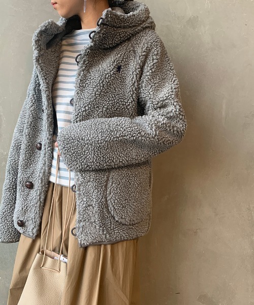 GYMPHLEX（ジムフレックス）の「[Gymphlex/ジムフレックス] ボアフードパーカージャケット（その他アウター・レディース・チャコールグレー/ネイビー/クリーム/ベージュ/モカ/グレー/ダークベージュ/オフホワイト・14/L/M/16/12）」の17枚目の写真