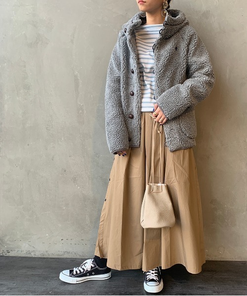 GYMPHLEX（ジムフレックス）の「[Gymphlex/ジムフレックス] ボアフードパーカージャケット（その他アウター・レディース・チャコールグレー/ネイビー/クリーム/ベージュ/モカ/グレー/ダークベージュ/オフホワイト・14/L/M/16/12）」の16枚目の写真