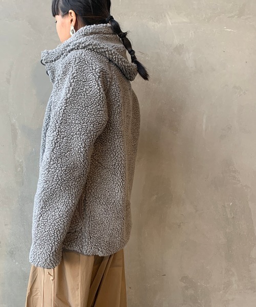 GYMPHLEX（ジムフレックス）の「[Gymphlex/ジムフレックス] ボアフードパーカージャケット（その他アウター・レディース・チャコールグレー/ネイビー/クリーム/ベージュ/モカ/グレー/ダークベージュ/オフホワイト・14/L/M/16/12）」の18枚目の写真