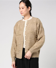 Samansa Mos2 | ループ編みチェックカーディガン(カーディガン/ボレロ)