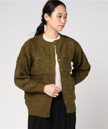 Samansa Mos2 | ループ編みチェックカーディガン(カーディガン/ボレロ)