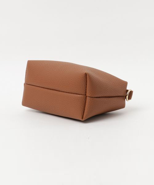 PLAIN CLOTHING（プレーンクロージング）の「フェイクレザー巾着バッグ【PLAIN CLOTHING】（ショルダーバッグ・レディース・モカ/ブラック/ボルドー/キャメル・FREE）」の12枚目の写真