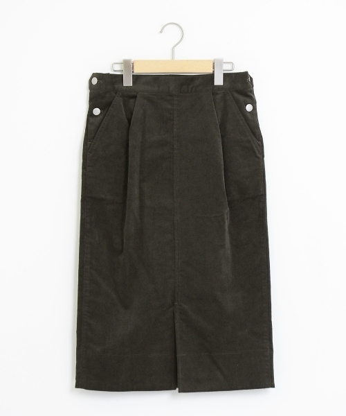 le.coeur blanc（ルクールブラン）の「コーデュロイウエストボタンタイトスカート（スカート・レディース・カーキ/アイボリー/ピンクベージュ・38/36）」の18枚目の写真