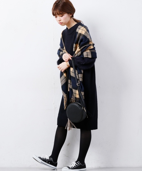 natural couture（ナチュラルクチュール）の「ふわふわ袖シャギーニットワンピース（ワンピース・レディース・アイボリー/ネイビー/ピンクベージュ・FREE）」の13枚目の写真