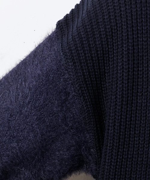 natural couture（ナチュラルクチュール）の「ふわふわ袖シャギーニットワンピース（ワンピース・レディース・アイボリー/ネイビー/ピンクベージュ・FREE）」の4枚目の写真