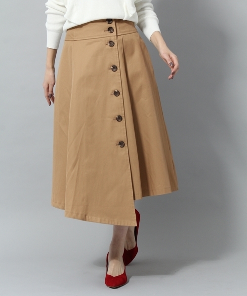 Andemiu（アンデミュウ）の「フロントボタンヘムスカート778545（スカート・レディース・ベージュ/カーキ・SMALL/MEDIUM）」の6枚目の写真