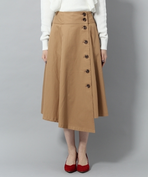 Andemiu（アンデミュウ）の「フロントボタンヘムスカート778545（スカート・レディース・ベージュ/カーキ・SMALL/MEDIUM）」の7枚目の写真