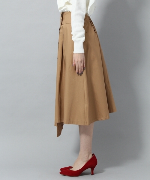 Andemiu（アンデミュウ）の「フロントボタンヘムスカート778545（スカート・レディース・ベージュ/カーキ・SMALL/MEDIUM）」の8枚目の写真