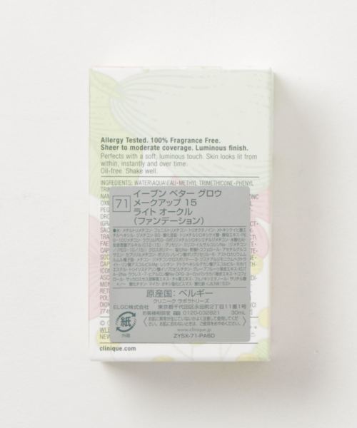 新着商品 15 イーブン 71 オークル ファンデーション Clinique クリニーク のファッション メークアップ クリニーク イーブン ベター グロウ メークアップ ベター ライト ファンデーション