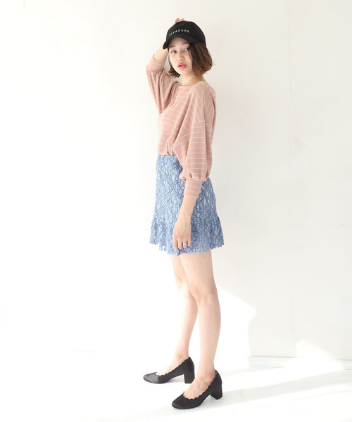 one after another NICE CLAUP（ワンアフターアナザーナイスクラップ）の「裾フリルスカート（スカート・レディース・ブラック/ネイビー/オフホワイト/ブルー・FREE）」の22枚目の写真