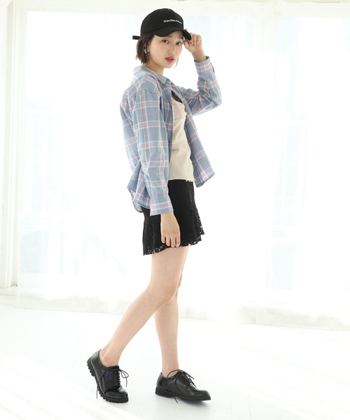 one after another NICE CLAUP（ワンアフターアナザーナイスクラップ）の「裾フリルスカート（スカート・レディース・ブラック/ネイビー/オフホワイト/ブルー・FREE）」の10枚目の写真