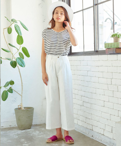 KOBE LETTUCE（コウベレタス）の「［2TYPE］ベルトorフリルデザインジュート風軽量フラットサンダル/レディース/シューズ/ポーチ入り/スリッパサンダル[I1551]神戸レタス（サンダル・レディース・ブラック系その他2/パープル系その他2/キャメル/ブルー系その他/パープル系その他/ホワイト系その他/シルバー/アイボリー/ターコイズブルー/ブラック・L/LL/S/M）」の19枚目の写真