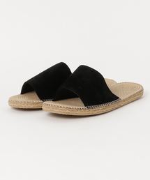 ［2TYPE］ベルトorフリルデザインジュート風軽量フラットサンダル/レディース/シューズ/ポーチ入り/スリッパサンダル[I1551]神戸レタス