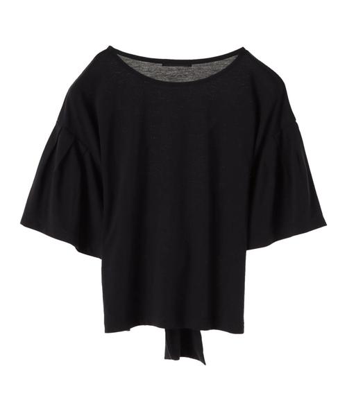AMERICAN HOLIC(アメリカンホリック)の「・ウエストリボン付カットプルオーバー(Tシャツ/カットソー・レディース・ネイビー/ベージュ/カーキ/マスタード・FREE)」の9枚目の写真