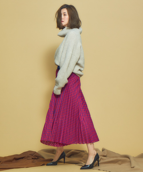 Abahouse Devinette（ドゥヴィネット）の「チェックプリーツスカート（スカート・レディース・ネイビー/レッド・フリー）」の14枚目の写真