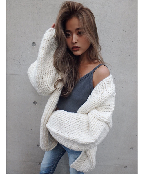 TRUNC（トランクエイティーエイト）の「Bulky Knit Cardigan